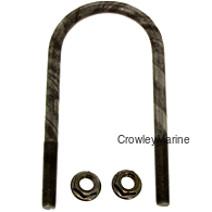 U-Bolt w/Hardware, 3" Round Axle, 1/2"-20 x 7" For 5.2K, 6K & 7K Axles (073400)