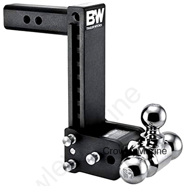 Tow & Stow, Tri-Ball Mount, 2" Rcvr, 10K, 9" Drop, Black, 1 7/8x2x2 5/16 (319703)