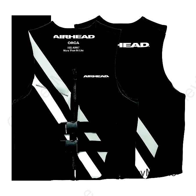 Airhead 1007509BBK Orca Neolite Kwik-Dry Life Vest, M, Black/White