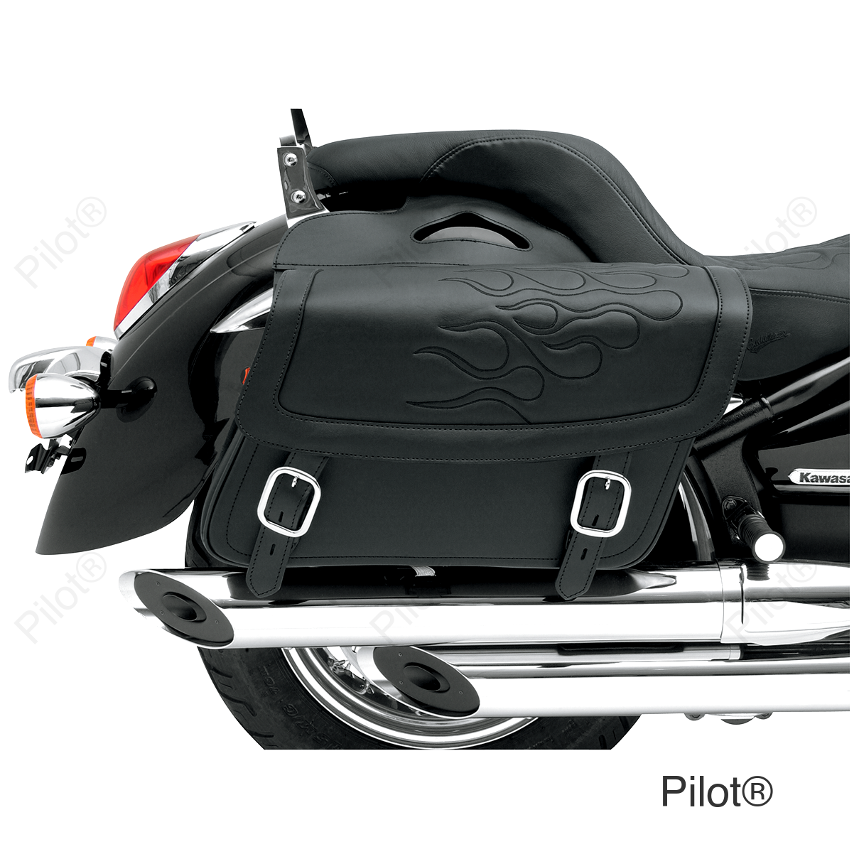 Flame Saddlebag - Black - Large