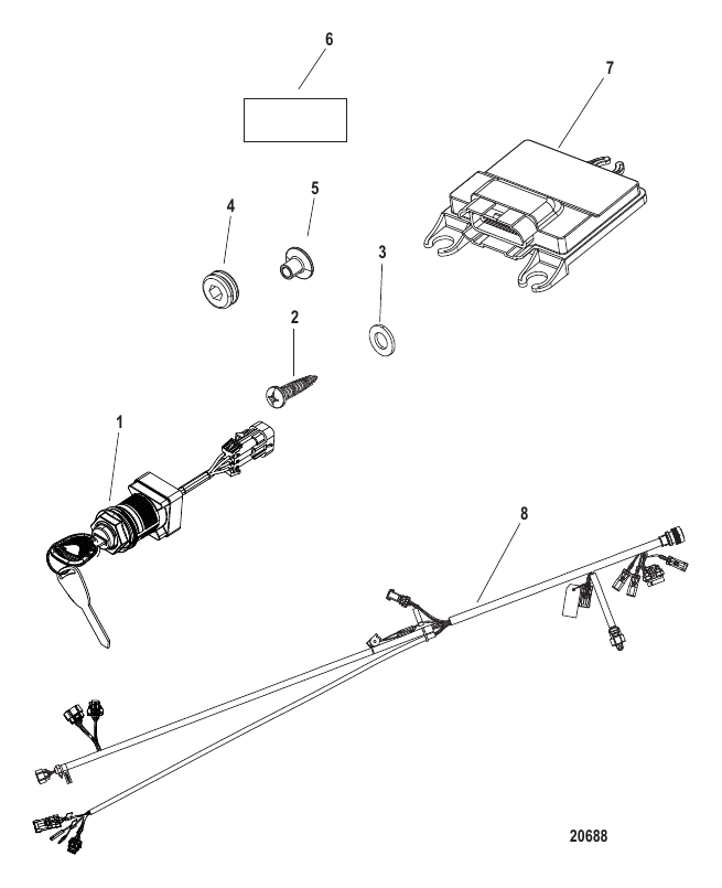 Serial Range Accessories SmartCraft - Command Module-DTS - 2002 & Up - Command Module Kit Console Mount-DTS (Single)