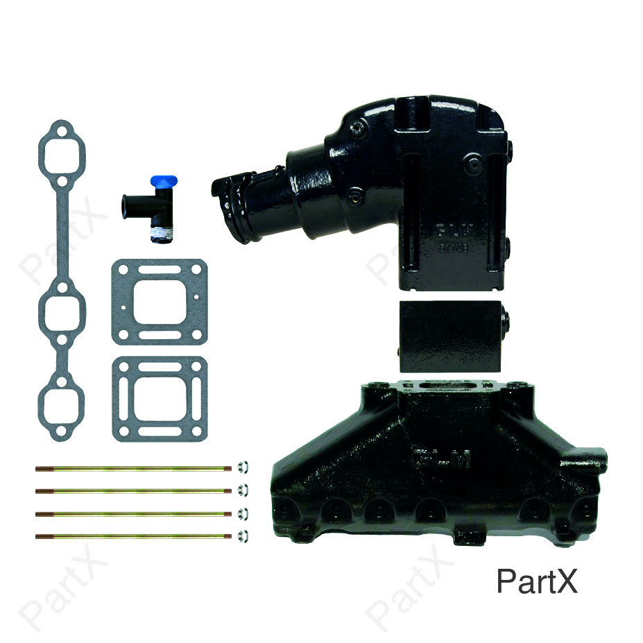 V6  Exhst Mnfld Set W/3" Spcr