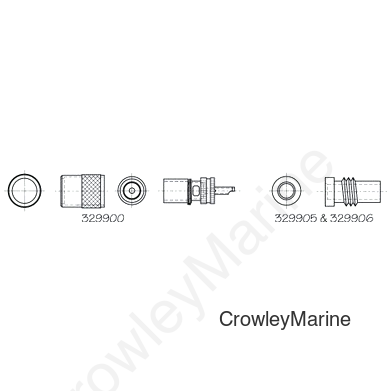 UHF ADAPTER FOR RG58/U (329905-1)