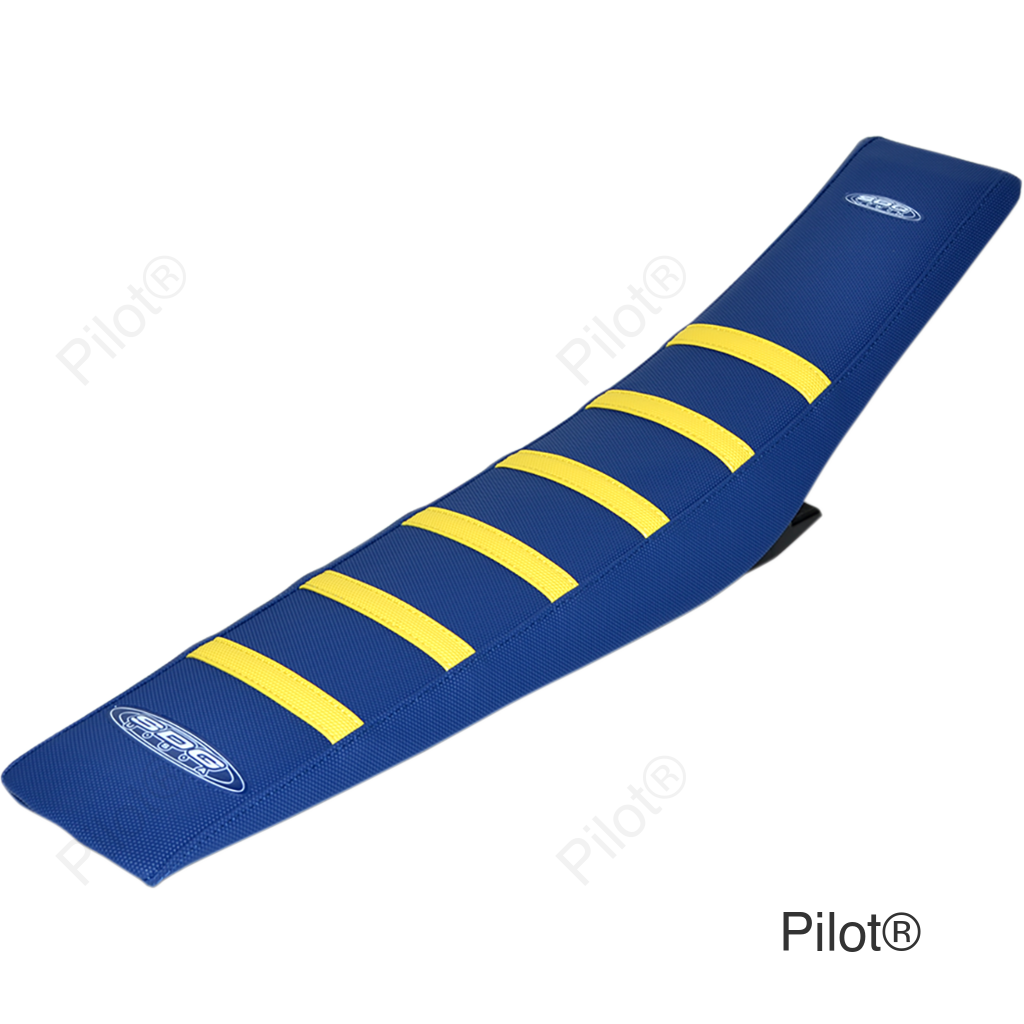 6-Ribbed Seat Cover - Yellow Ribs/Blue Top/Blue Sides