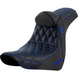 Pro Series SDC Performance Seat - with Backrest - Blue Stitch - FL/FX '18-'23