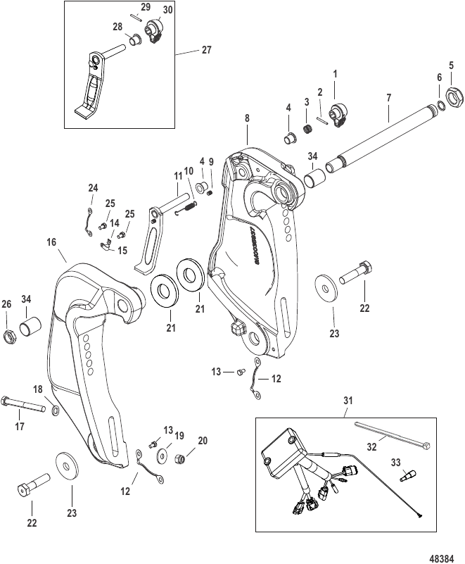 Transom Bracket - Serial Range Outboard 150 EFI SeaPro (4-STROKE ...