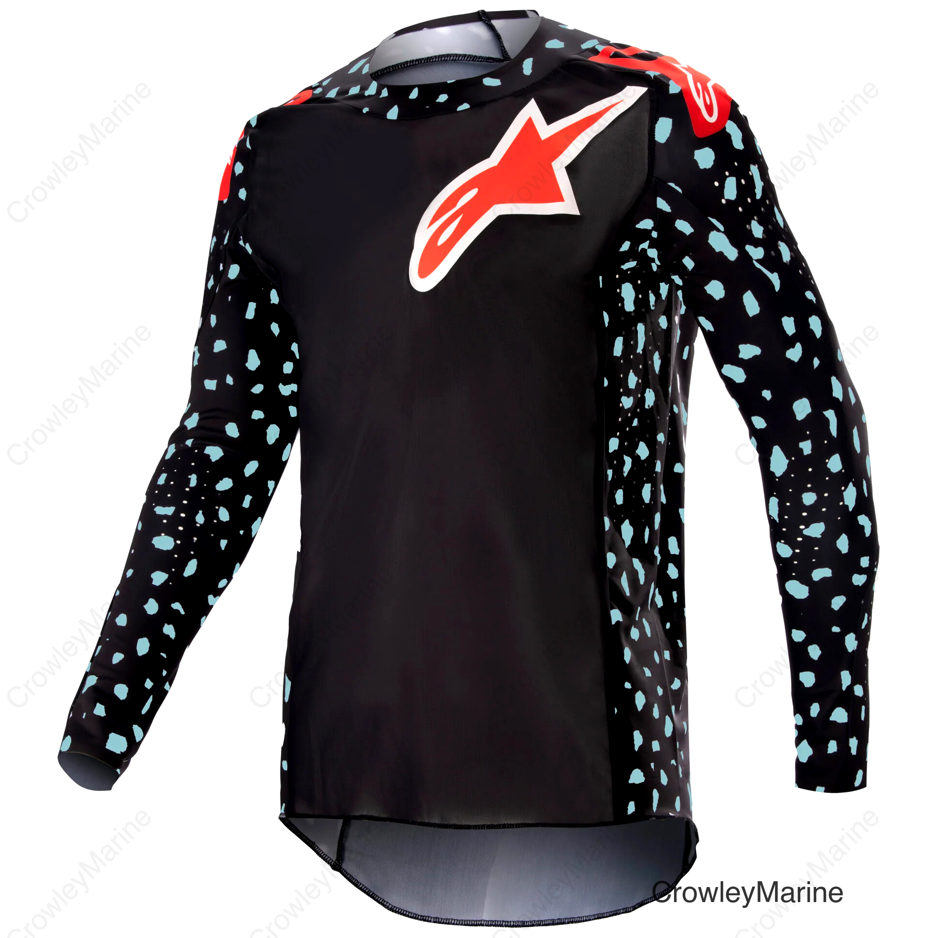 SUPERTECH NORTH JERSEY BLACK/NEON RED LG