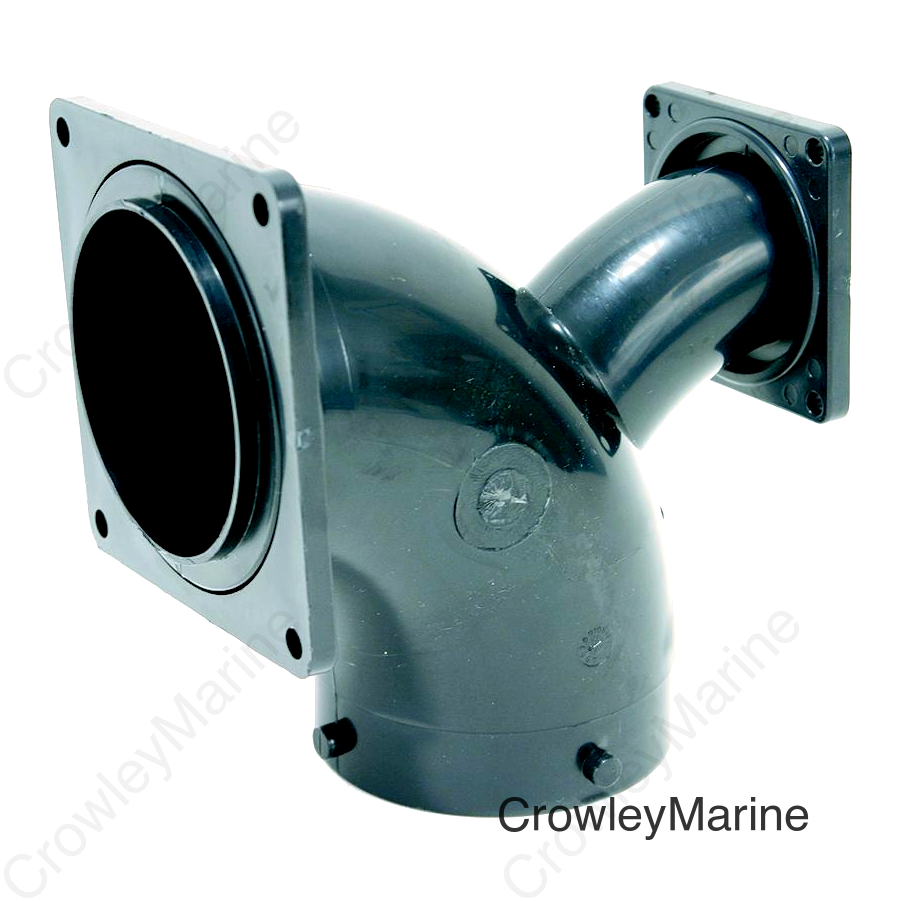 Valterra T1036 RV Two Way Ell Termination with 3" Bayonet x 3" Rotating Flange x 1-1/2" Rotating Flange