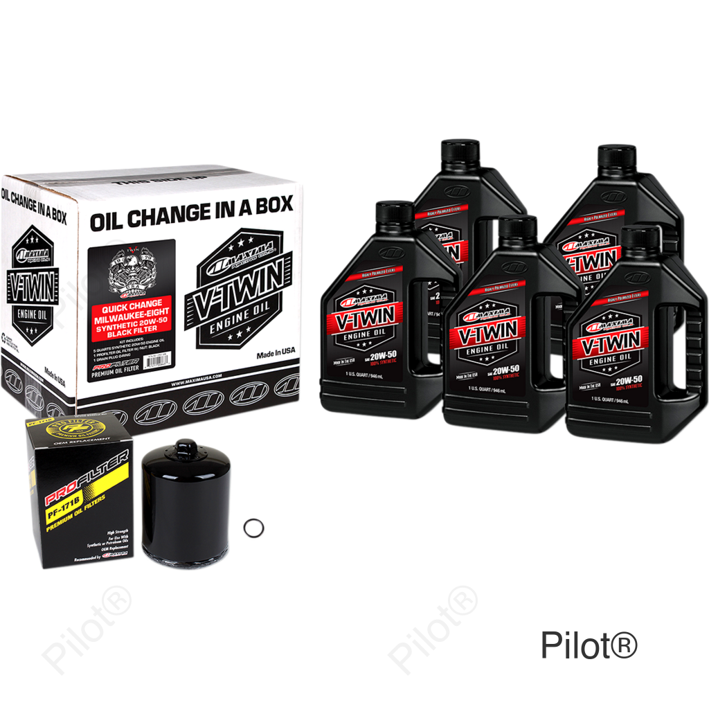 Quick Change M8 Synthetic 20W-50 Oil Change Kit - Black Filter