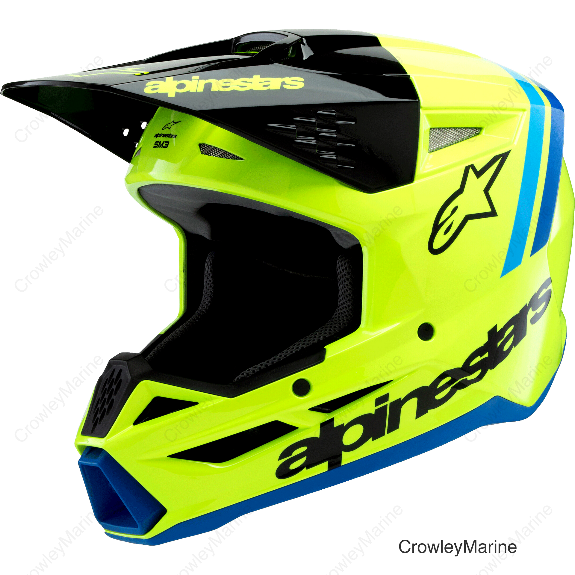 Youth SM3 Helmet - Radium - Gloss Yellow Fluo/Black/Blue - Large