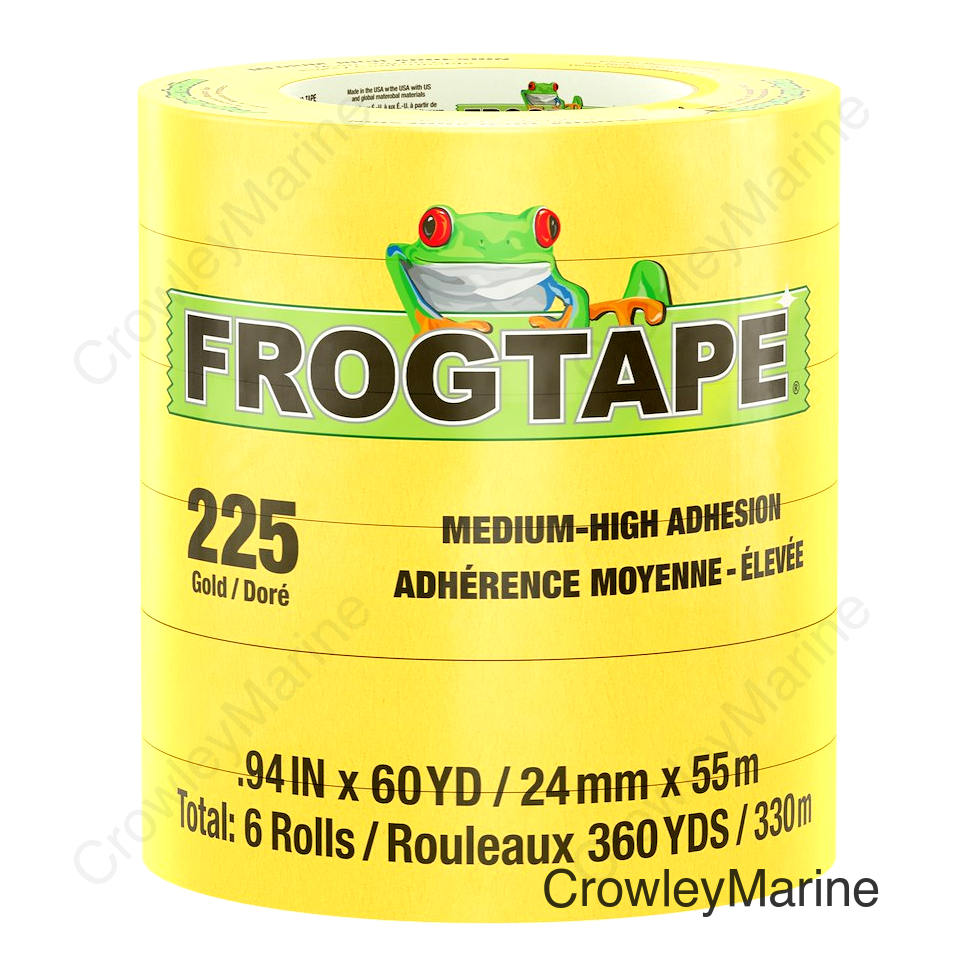Shurtape 105320 Frogtape® 225 Gold Performance Grade Masking Tape, 1" x 180', Gold
