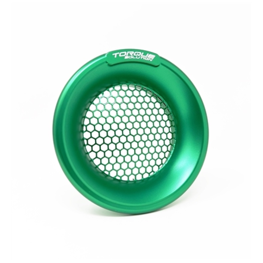 Torque Solution Billet Turbo Velocity Stack Shield For 4in Inlet - Green