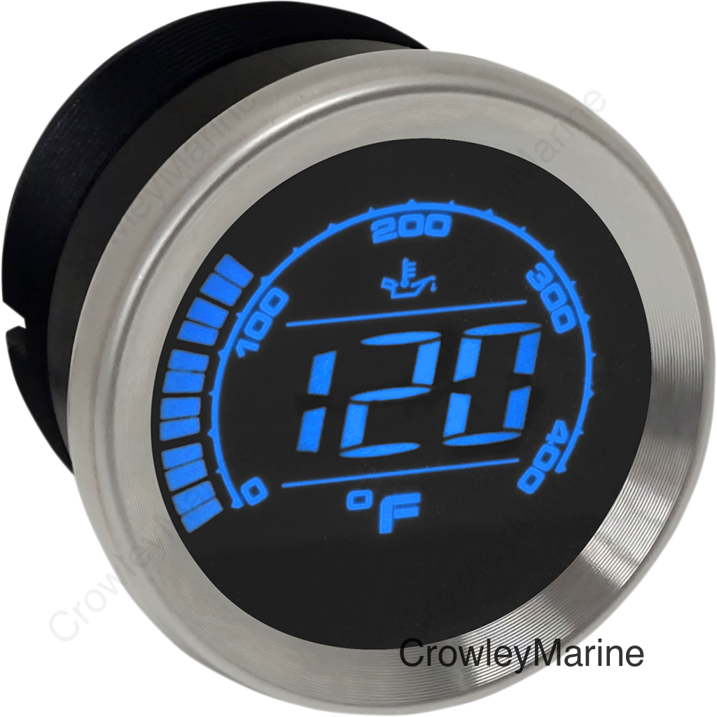 HD-02 Oil Temperature Gauge - Chrome - 2"