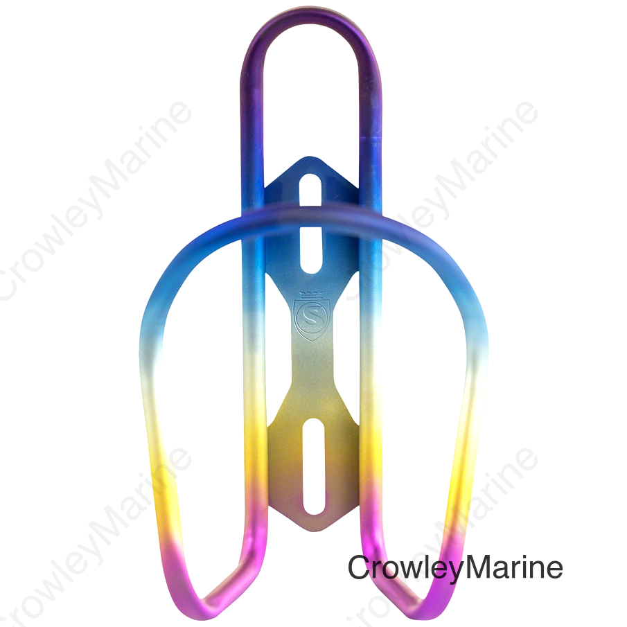 Silca Sicuro Water Bottle Cage - Titanium Rainbow Anodized