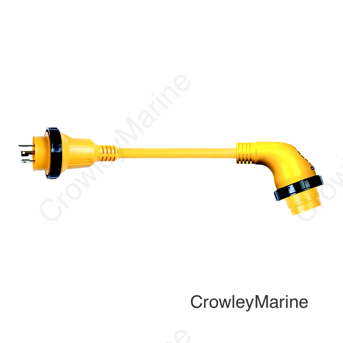 Marinco 1RPC Right Angle Adapter 30A, 125V
