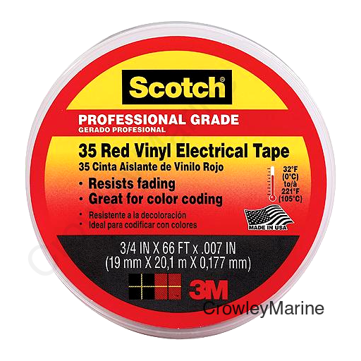 #35 Vinyl Elect Tape 3/4 Red