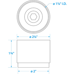 Seachoice Chrome-Plated Boat Trailer Bearing Protectors Cover, 1.98 in. Diameter thumbnail-2