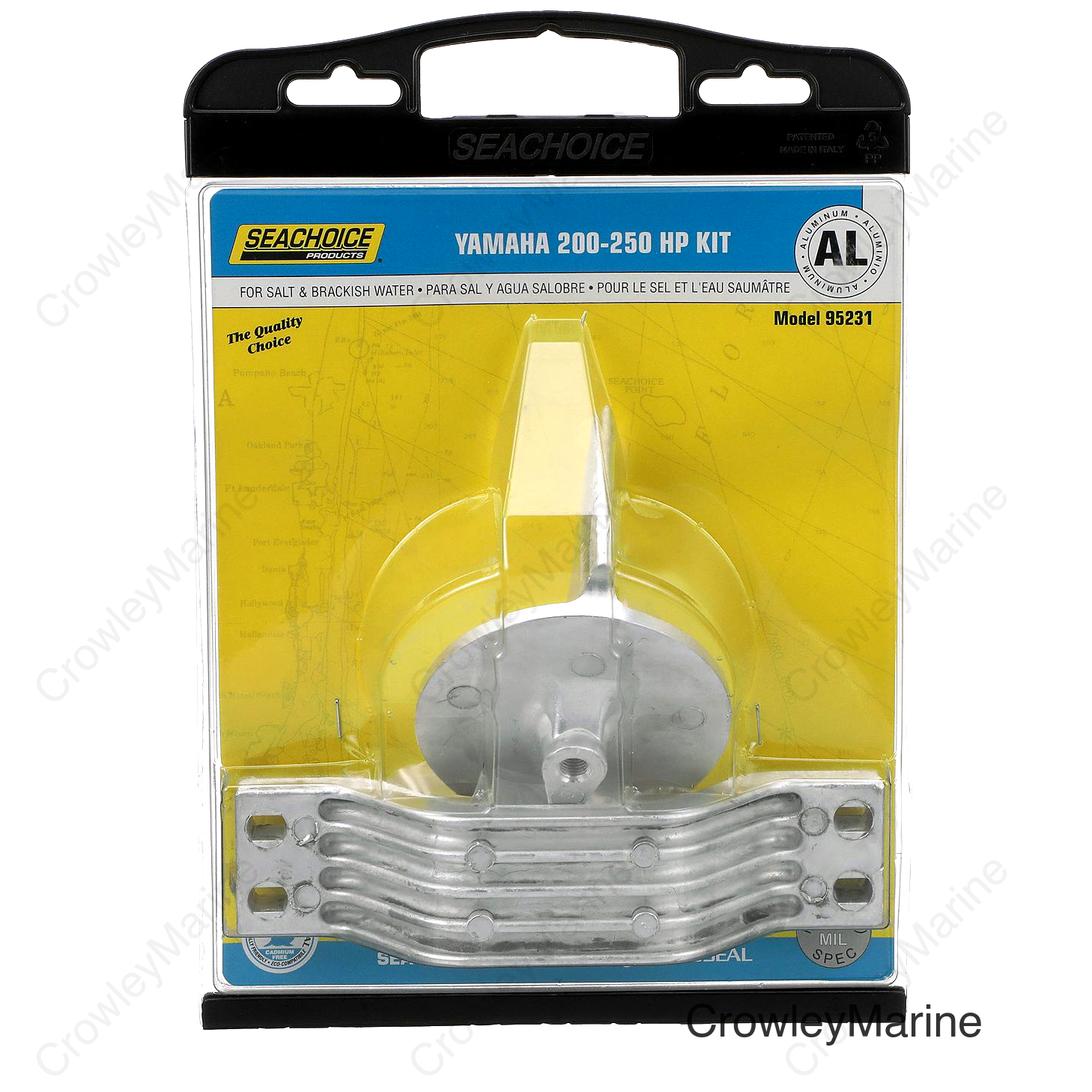 Seachoice Anode Kit, Yamaha 200-250hp, Aluminum, Cadmium-Free, Environmentally Friendly