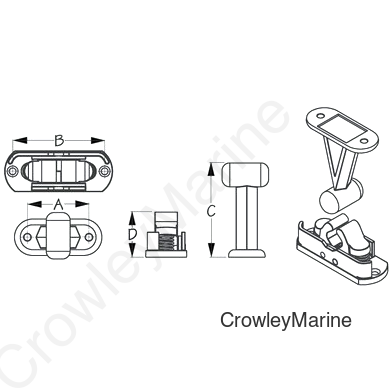 Plastic SPRING LOADED DOOR CATCH (227181-1)