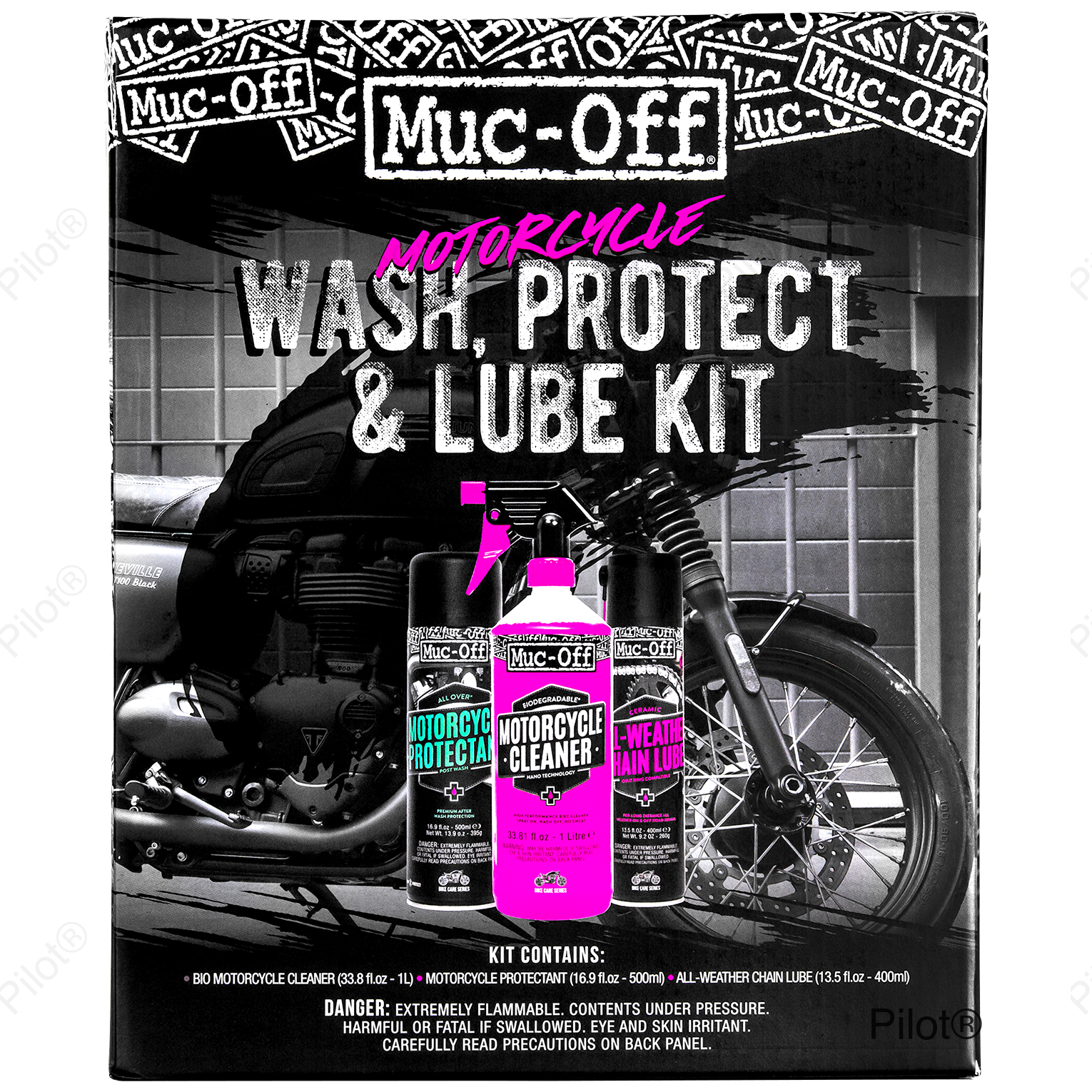 Motorcycle Wash, Protect & Lube Kit