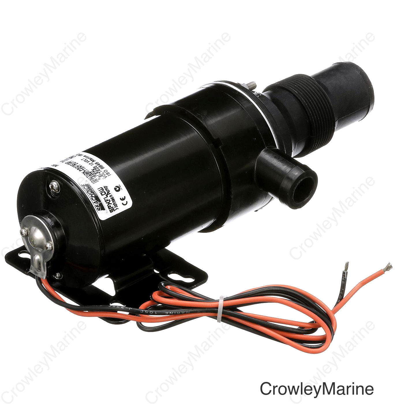 Seachoice Macerator Pump, 12V DC, 1-1/2 In. NPTF Inlet, 1 In. Outlet