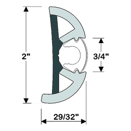 Taco V119990BBK802 Suproflex Rub Rail Kit, Medium, 80', Black/Chrome thumbnail-0