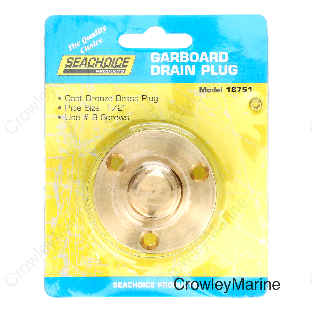 Seachoice Cast Bronze Marine Boat 2 In. Garboard Drain w/ Brass Plug