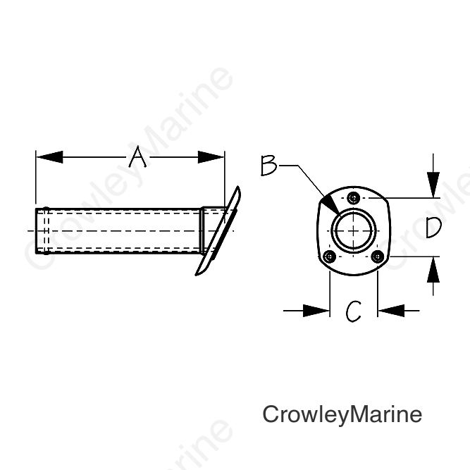 SeaDog 325235 Flush Mount Rod Holder & Cap, Investment Cast 316 Stainless