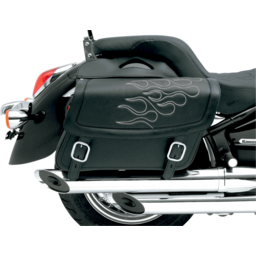 Flame Saddlebag - Silver - Large thumbnail-1