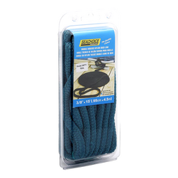 Seachoice Double-Braid Nylon Dock Line w/ Eye Splice, Pre-Shrunk, Heat Stabilized, 3/8 In. X 15 Ft., Teal Green thumbnail-2