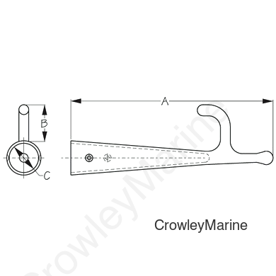 BRONZE BOAT HOOK (672800-1)