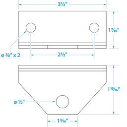 Seachoice Replacement Angle Bracket for Boat Trailer Swivel Bolster Bracket, 11 Gauge Galvanized Steel thumbnail-2