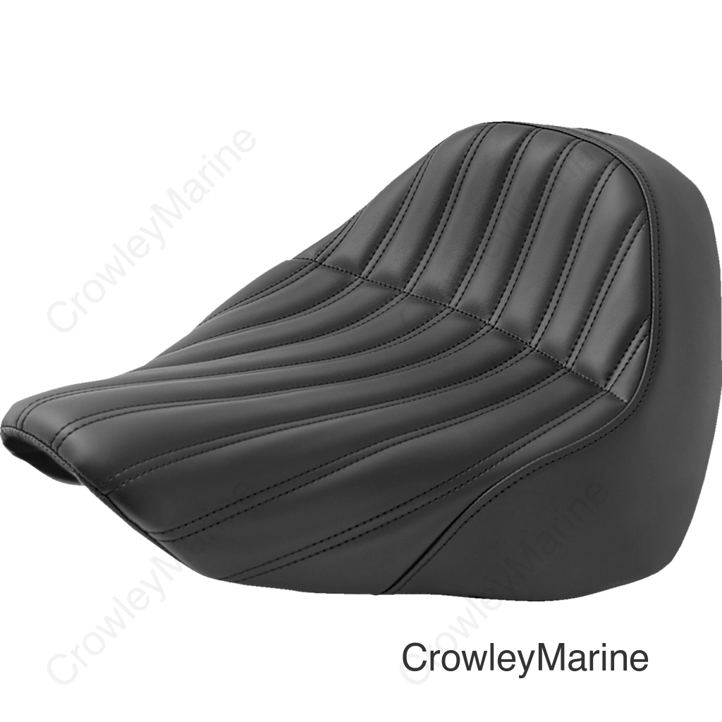 Knuckle Solo Seat - Ribbed - Black - FL/FX '18-'23