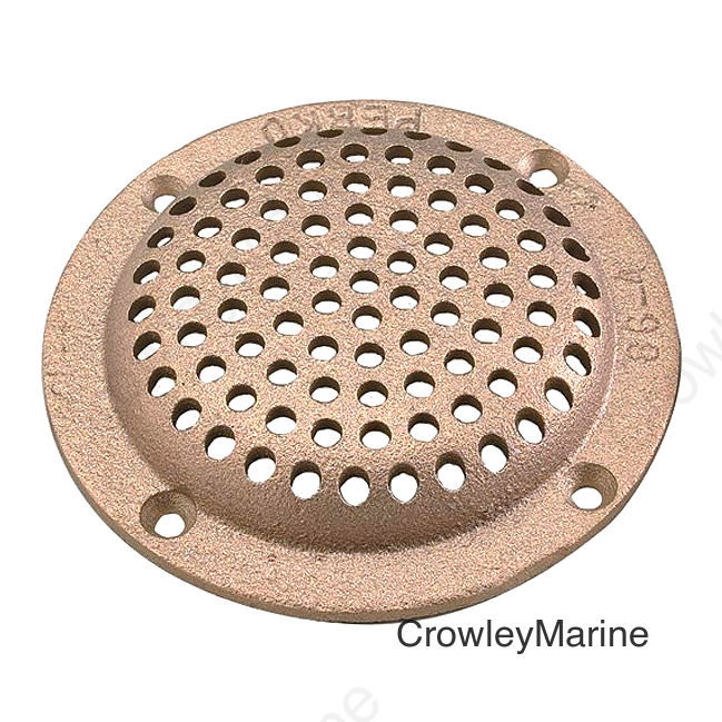 6" Round Bronze Strainer for 2-1/2" T-Hulls