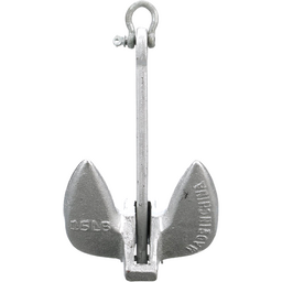 Seachoice Navy Anchor, Aluminum Plated Cast Iron, Silver, 15 Lbs. thumbnail-3