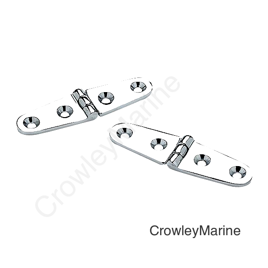 Seachoice Chrome Plated Brass Strap Hinges (1 Pair Per Pack)