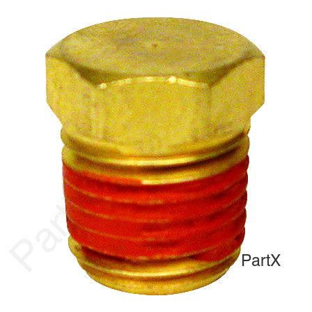 Hex Head Pipe Plug 1/4"-Brass