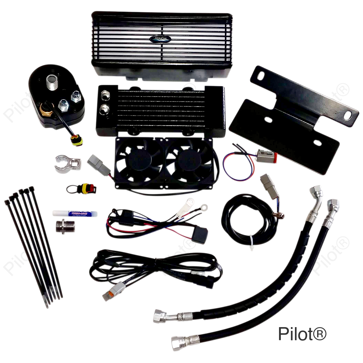 Oil Cooler Kit - Black - Touring