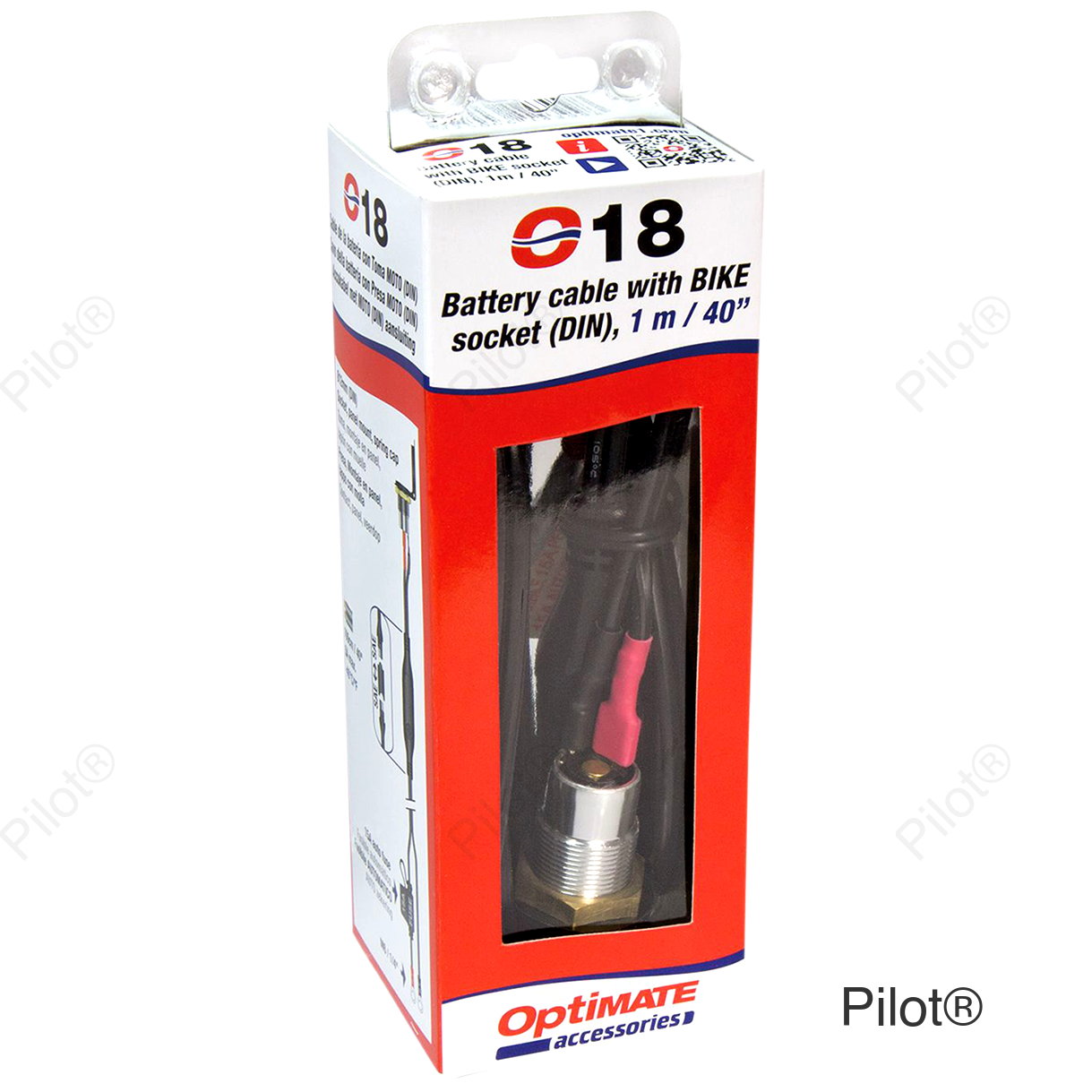 Power Socket - w/ Battery Lead/Panel Mount