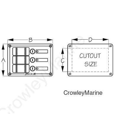 SWITCH PANEL 3-CIRCUIT (425130-1)