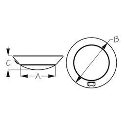 LED Day/Night Dome Light, Chrome thumbnail-0