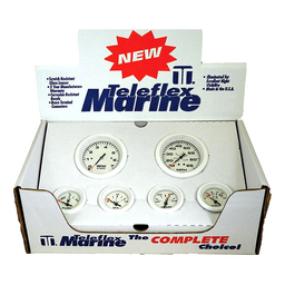 Sierra 68388P Arctic Series White Inboard / Sterndrive 6 Set with Tachometer, Speedometer, Voltmeter, Fuel, Water Temperature & Oil Pressure Gauges thumbnail-1