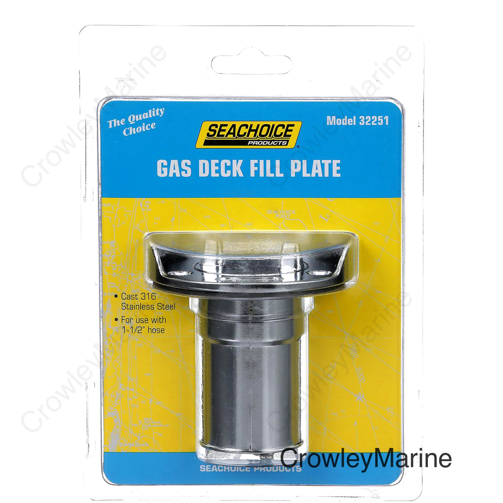 Seachoice Corrosion-Resistant Cast 316 Stainless Steel Deck Fill, Gas Fill w/ Cap