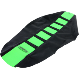 6-Ribbed Seat Cover - Black Ribs/Green Top/Black Sides thumbnail-1