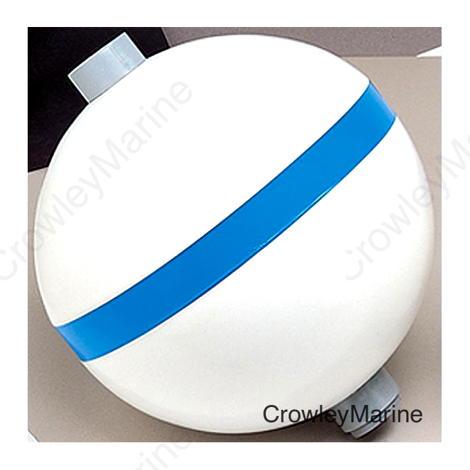 Taylor Sur-Moor T3C Mooring Buoy - White With Blue Reflective Striping