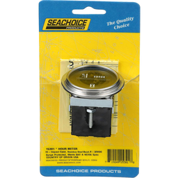 Seachoice Hourmeter Gauge for Boats, Round, 2 in., Stainless Steel Bezel thumbnail-1