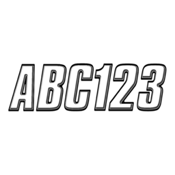 Hardline Series 800 Registration Kit, Block Style Solid Body With Bevel Effect, Contrasting Outline (Includes 4 Sets of 3" A-Z, 0-9) thumbnail-0