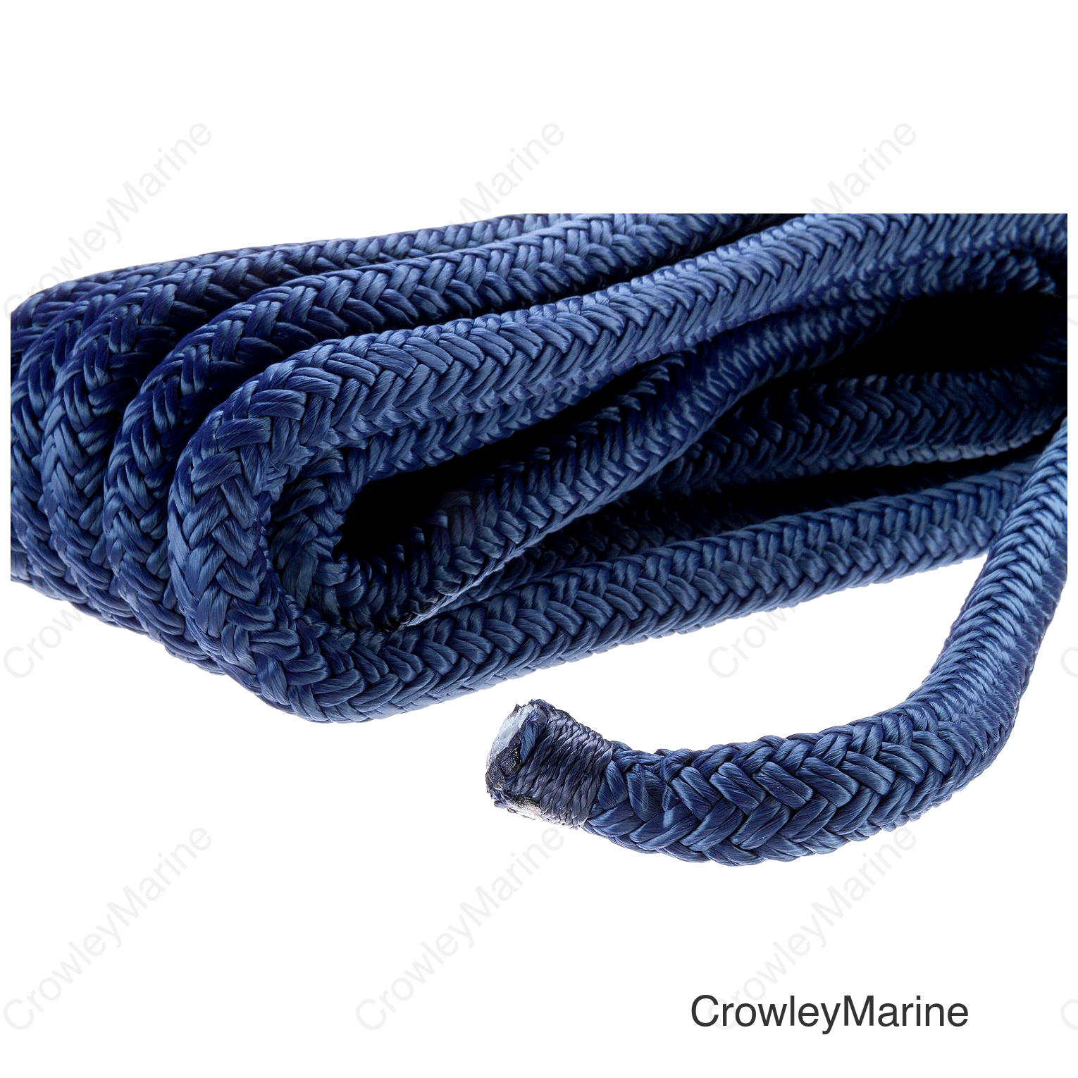 Seachoice Double-Braid Nylon Dock Line w/ Eye Splice, Pre-Shrunk, Heat Stabilized, 1/2 In. X 15 Ft., Navy