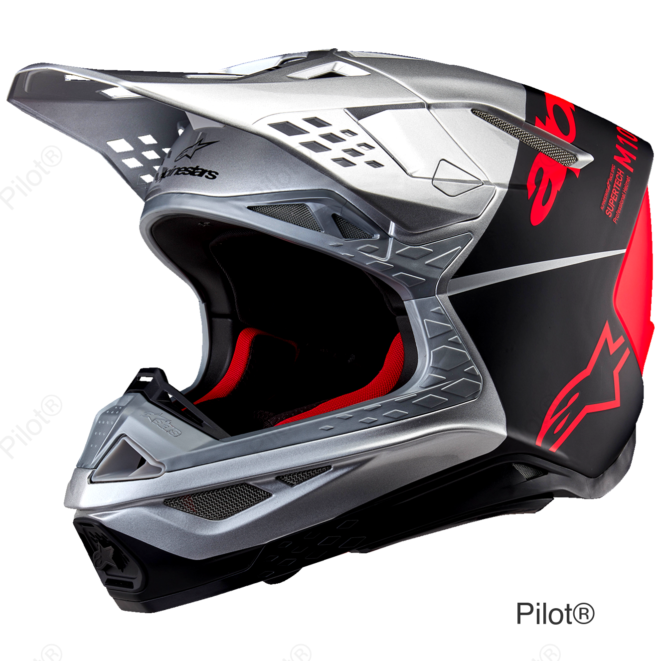 Supertech M10 Helmet - Flood - MIPS® - Gloss Silver/Black/Orange Fluo - XL