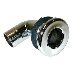 T-H Marine Brite Plate Chrome Plated 90 Degree Thru Hull For Hose thumbnail-0